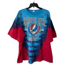 Delta Grateful Dead Tie Dye Blue Red T-shirt Oversized 3XL